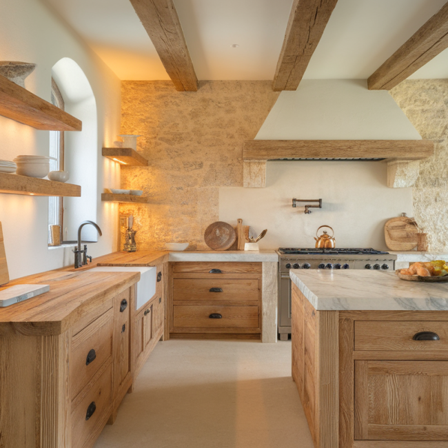 cuisine-bois-pierre-authentique-naturelle