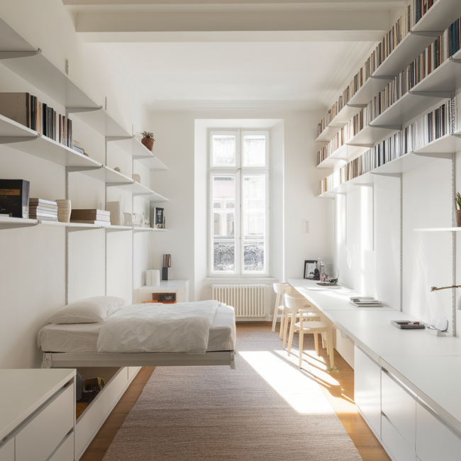 optimisation-rangement-studio-25m2-etageres