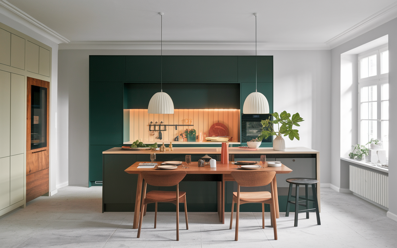 Matériaux pour plan de travail table : bois et quartz