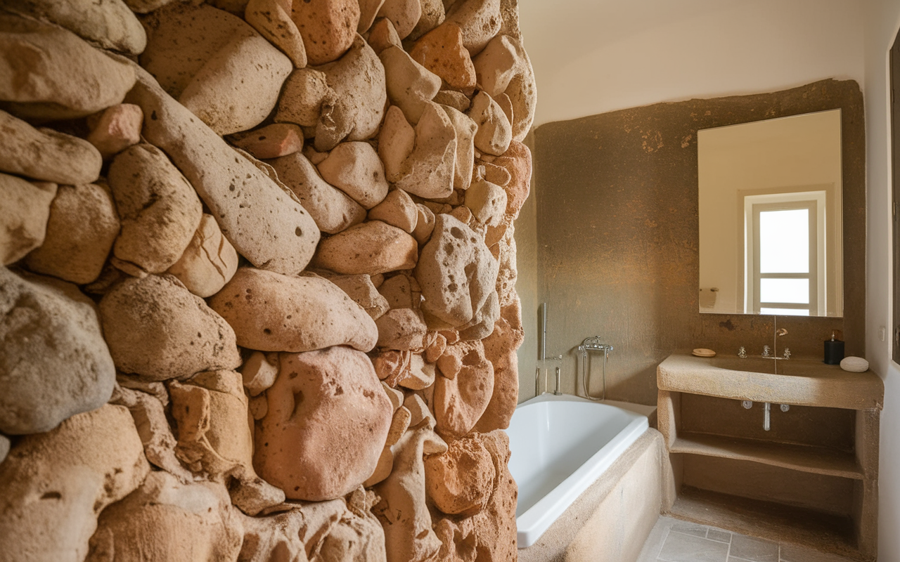 Types de pierre naturelle pour salle de bain