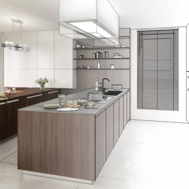 plan de cuisine 3d