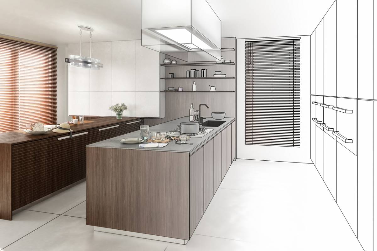 plan de cuisine 3d